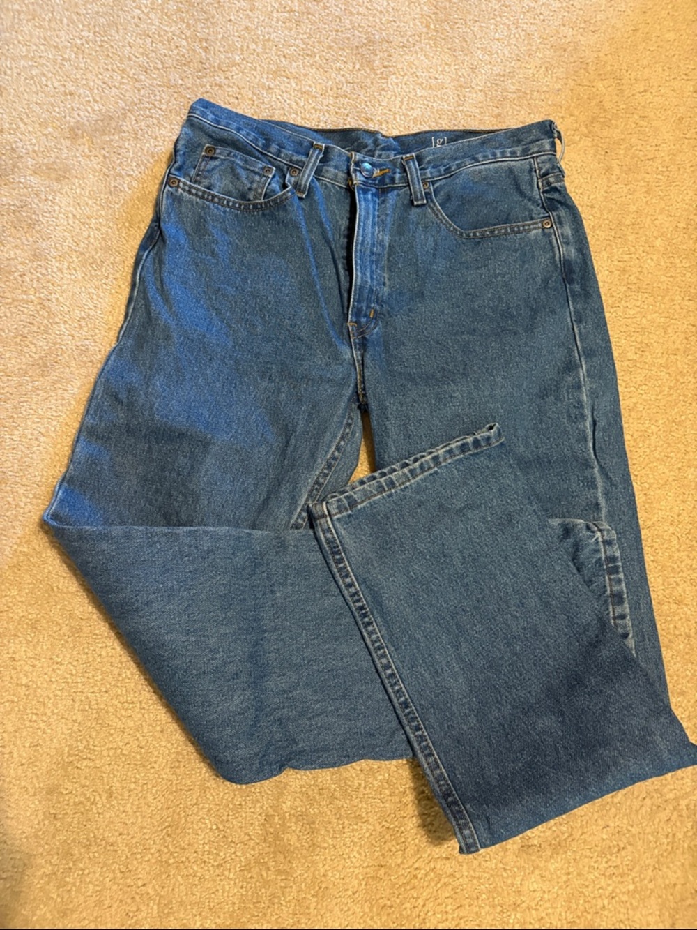 George Men's Straight Jeans in Classic Blue Denim